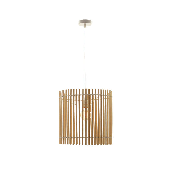 Bree Bamboo Pendant Light Cream & Natural