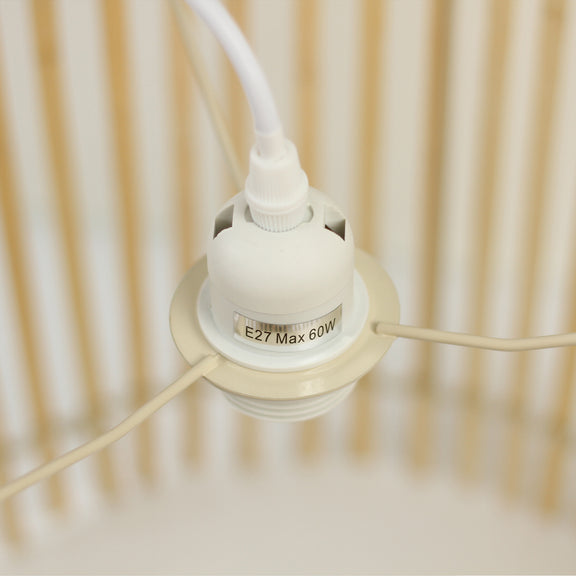 Bree Bamboo Pendant Light Cream & Natural