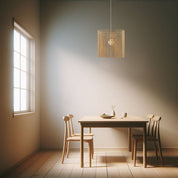 Bree Bamboo Pendant Light Cream & Natural