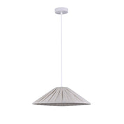 Pamela Large Pendant Light White & Linen