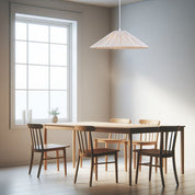Pamela Large Pendant Light White & Linen