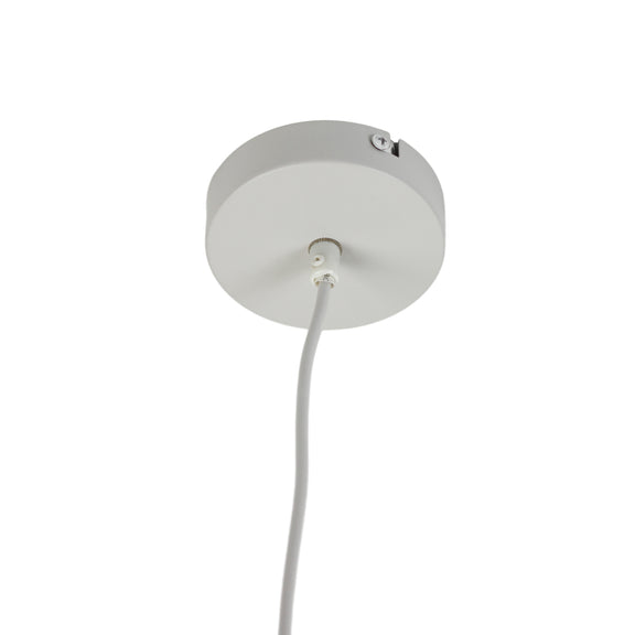 Pamela Large Pendant Light White & Linen