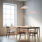 Pamela Small Pendant Light White & Linen
