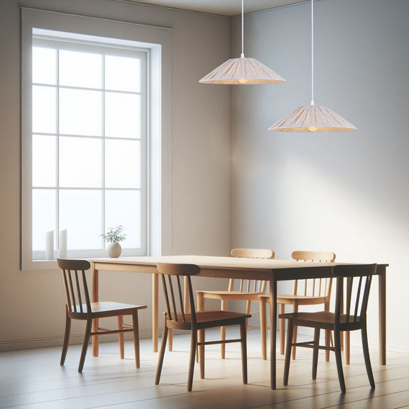 Pamela Small Pendant Light White & Linen