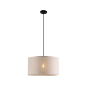 Linea Pendant Light Black & Linen
