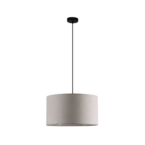 Linea Pendant Light Black & Linen