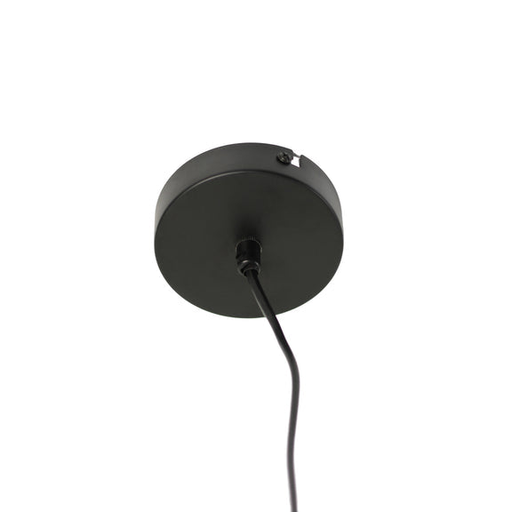 Linea Pendant Light Black & Linen