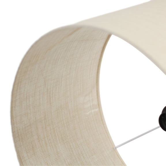 Linea Pendant Light Black & Linen