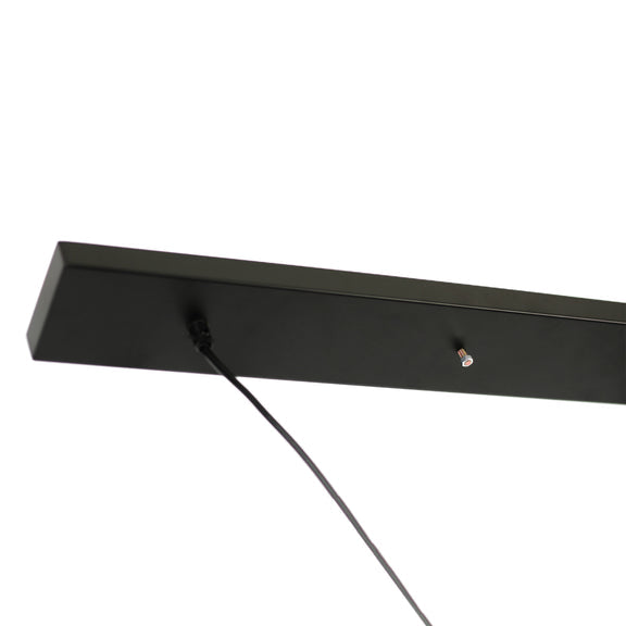 Linea 3 Lights Pendant Light Black & Linen
