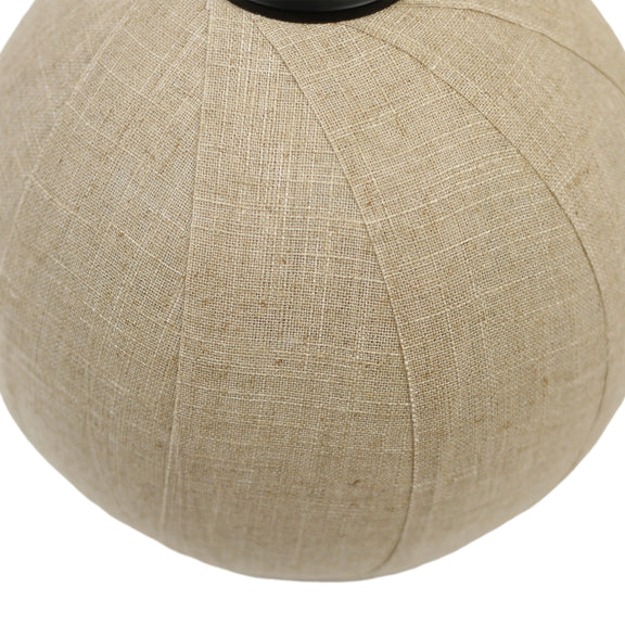 Vesselia Round Pendant Light Black & Linen