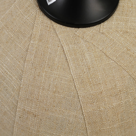 Vesselia Round Pendant Light Black & Linen