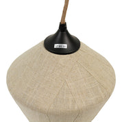 Vespera Diamond Pendant Light Black & Linen
