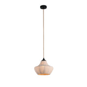 Winslow Pendant Light Black & Linen