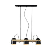 Pivota 3 Lights Pendant Light Black