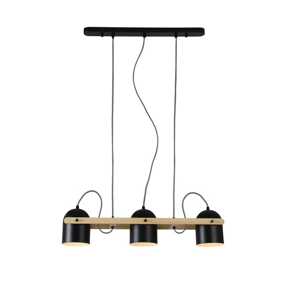 Pivota 3 Lights Pendant Light Black