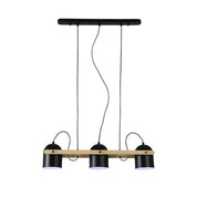 Pivota 3 Lights Pendant Light Black