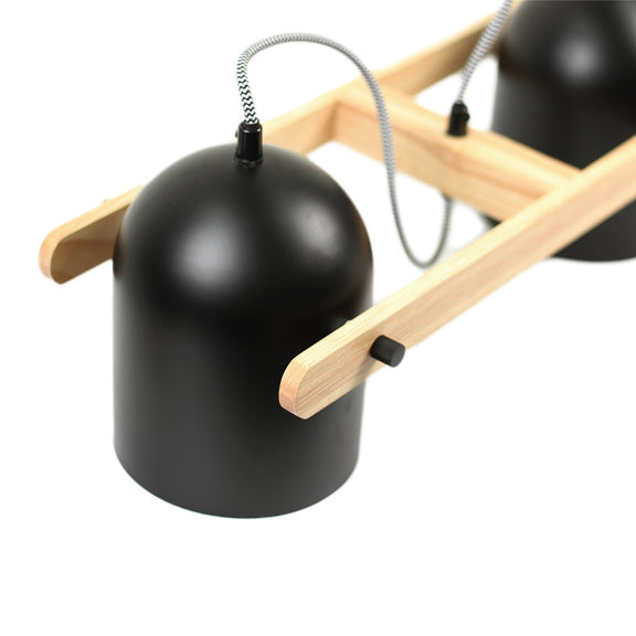 Pivota 3 Lights Pendant Light Black