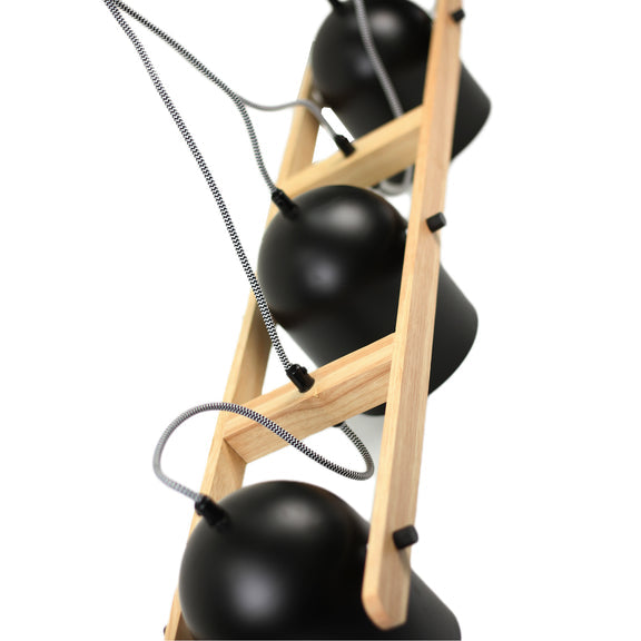 Pivota 3 Lights Pendant Light Black
