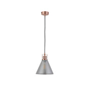 Conea Pendant Light Antique Copper & Smoky