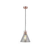 Conea Pendant Light Antique Copper & Smoky