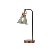 Conea Table Lamp Antique Copper & Smoky