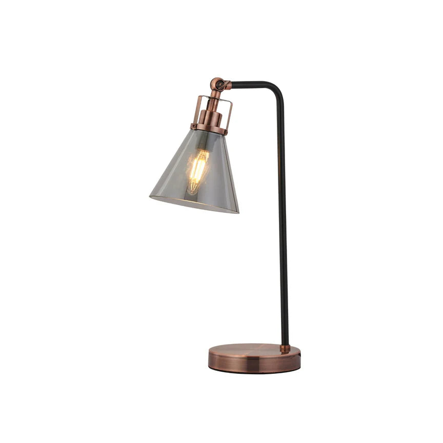 Conea Table Lamp Antique Copper & Smoky