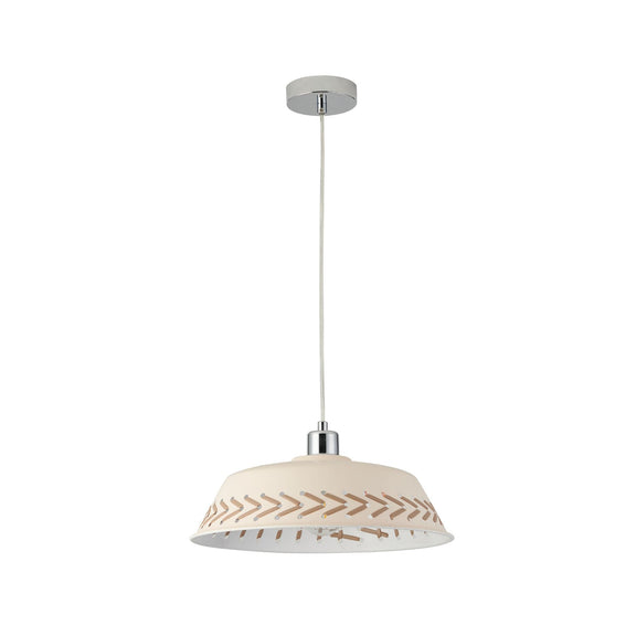 Wokson Pendant Light Cream & Pale Brown