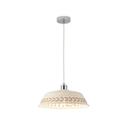 Wokson Pendant Light Cream & Pale Brown