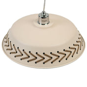 Wokson Pendant Light Cream & Pale Brown