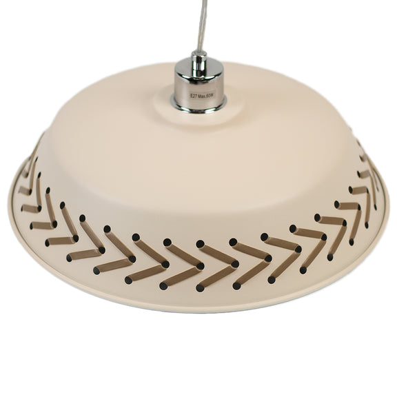 Wokson Pendant Light Cream & Pale Brown
