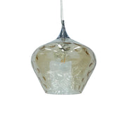 Zyla Pendant Light Amber & Chrome