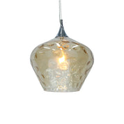 Zyla Pendant Light Amber & Chrome