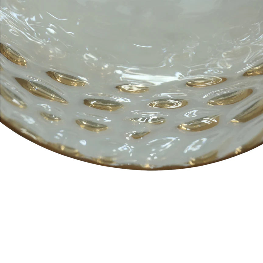 Zyla Pendant Light Amber & Chrome