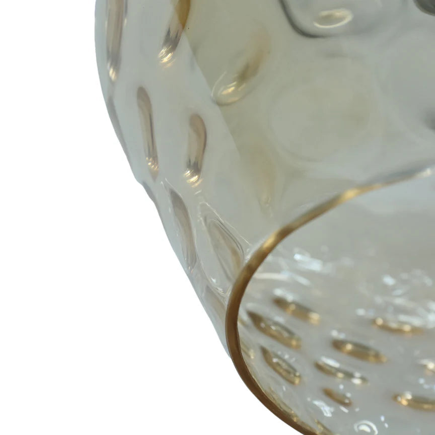 Zyla Pendant Light Amber & Chrome
