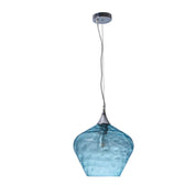 Zyla Pendant Light Blue & Chrome