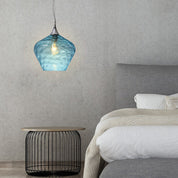 Zyla Pendant Light Blue & Chrome