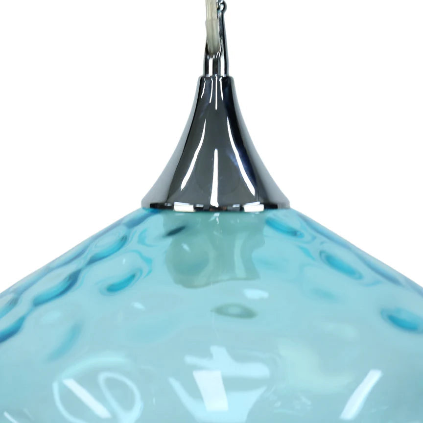 Zyla Pendant Light Blue & Chrome
