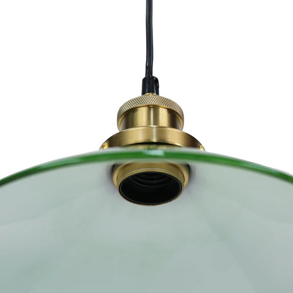 Gemma Pendant Light Green & Brass