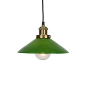 Gemma Pendant Light Green & Brass