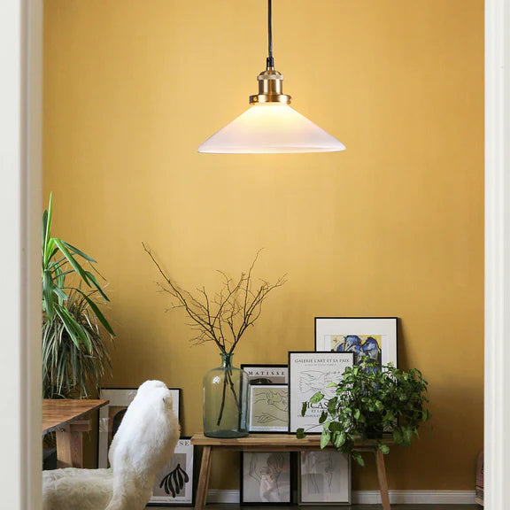 Gemma Pendant Light White & Brass