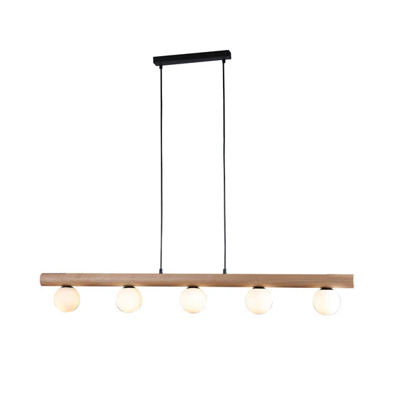 Evie Pendant Light Matt Black & Opal