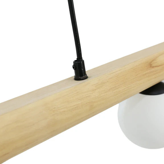 Evie Pendant Light Matt Black & Opal