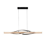 Bonnie LED Pendant Light 30W Tri Color Matt Black & Wood