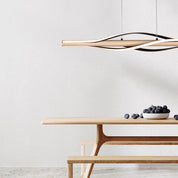 Bonnie LED Pendant Light 30W Tri Color Matt Black & Wood