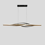Bonnie LED Pendant Light 30W Tri Color Matt Black & Wood