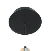 Estelle LED Pendant Light 30W Tri Color Matt Black & Wood