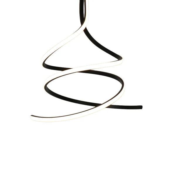 Estelle LED Pendant Light 30W Tri Color Matt Black & Wood