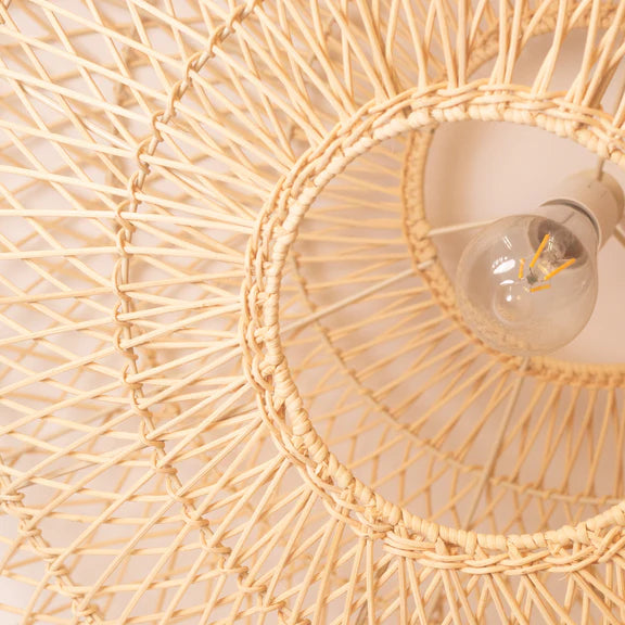Laurel Rattan Large Pendant Light Natural