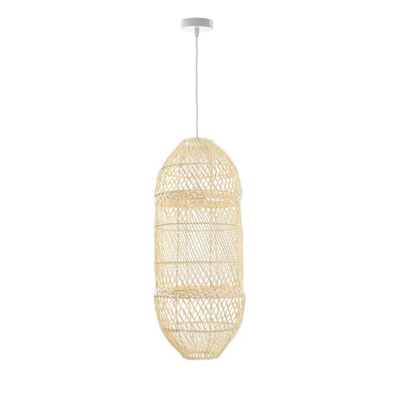 Zinnia Rattan Large Pendant Light Natural