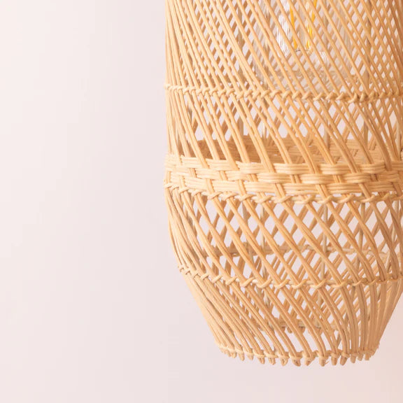 Zinnia Rattan Large Pendant Light Natural